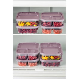 Hermia Set de 8 Cajas de Almacenaje Rosa